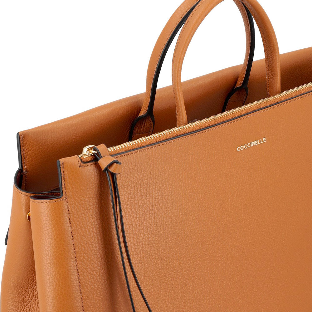 Borsa Donna a Mano COCCINELLE in Pelle linea Arlettis Colore Cuir Misura Grande