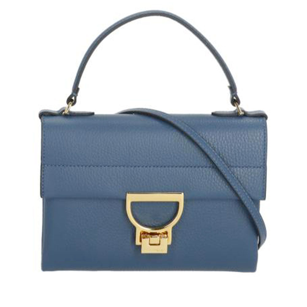 Borsa Donna a Mano con Tracolla COCCINELLE in Pelle Linea Arlettis Mini colore Deep Blue