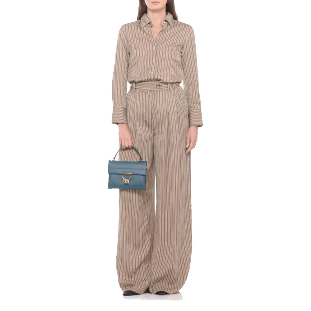 Borsa Donna a Mano con Tracolla COCCINELLE in Pelle Linea Arlettis Mini colore Deep Blue