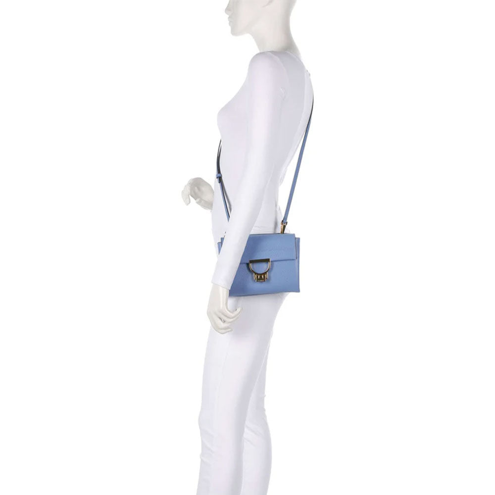 Borsa Donna a Mano con Tracolla COCCINELLE Linea Arlettis in Pelle colore Azul