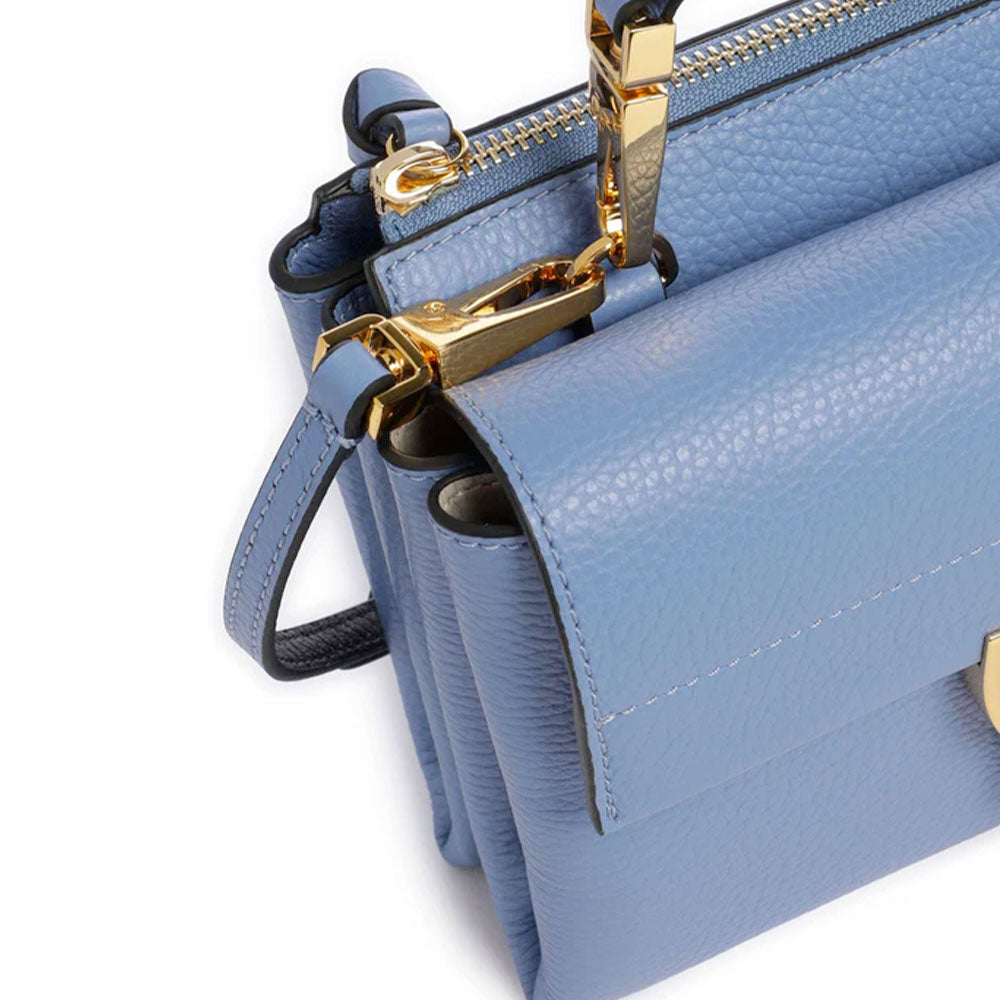 Borsa Donna a Mano con Tracolla COCCINELLE Linea Arlettis in Pelle colore Azul