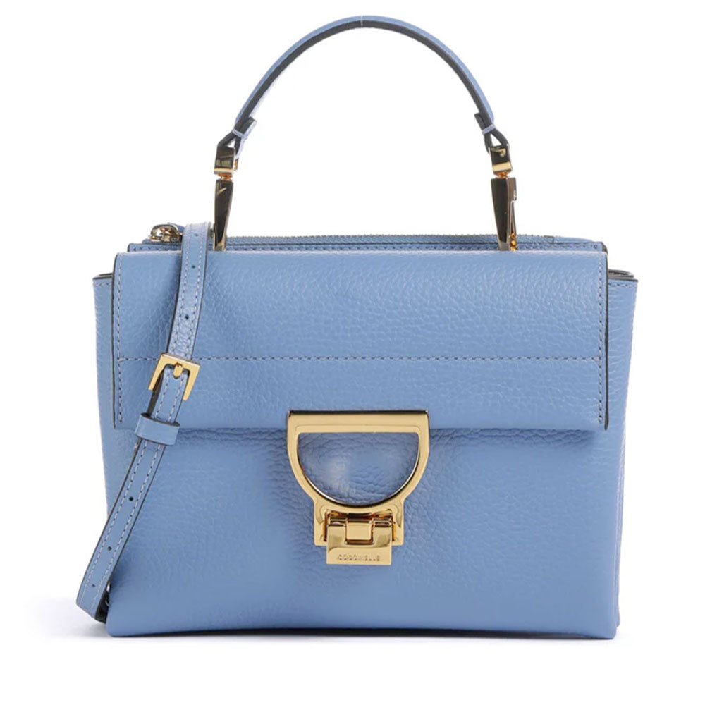 Borsa Donna a Mano con Tracolla COCCINELLE Linea Arlettis in Pelle colore Azul