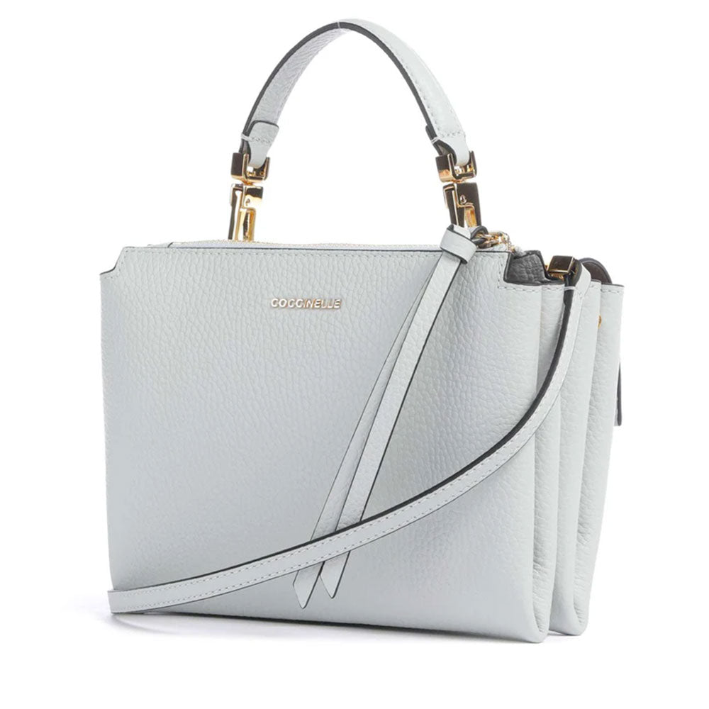Borsa Donna a Mano con Tracolla COCCINELLE Linea Arlettis in Pelle colore Snow