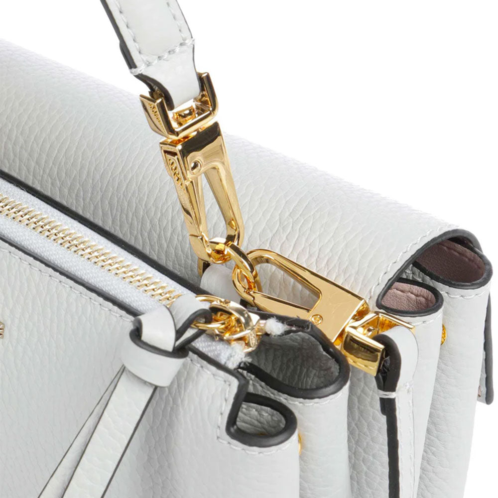 Borsa Donna a Mano con Tracolla COCCINELLE Linea Arlettis in Pelle colore Snow