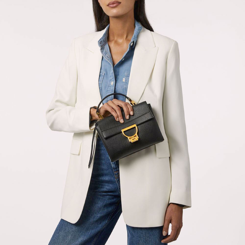 Borsa Donna a Mano con Tracolla COCCINELLE in Pelle Linea Arlettis colore Nero - E1MD555B701
