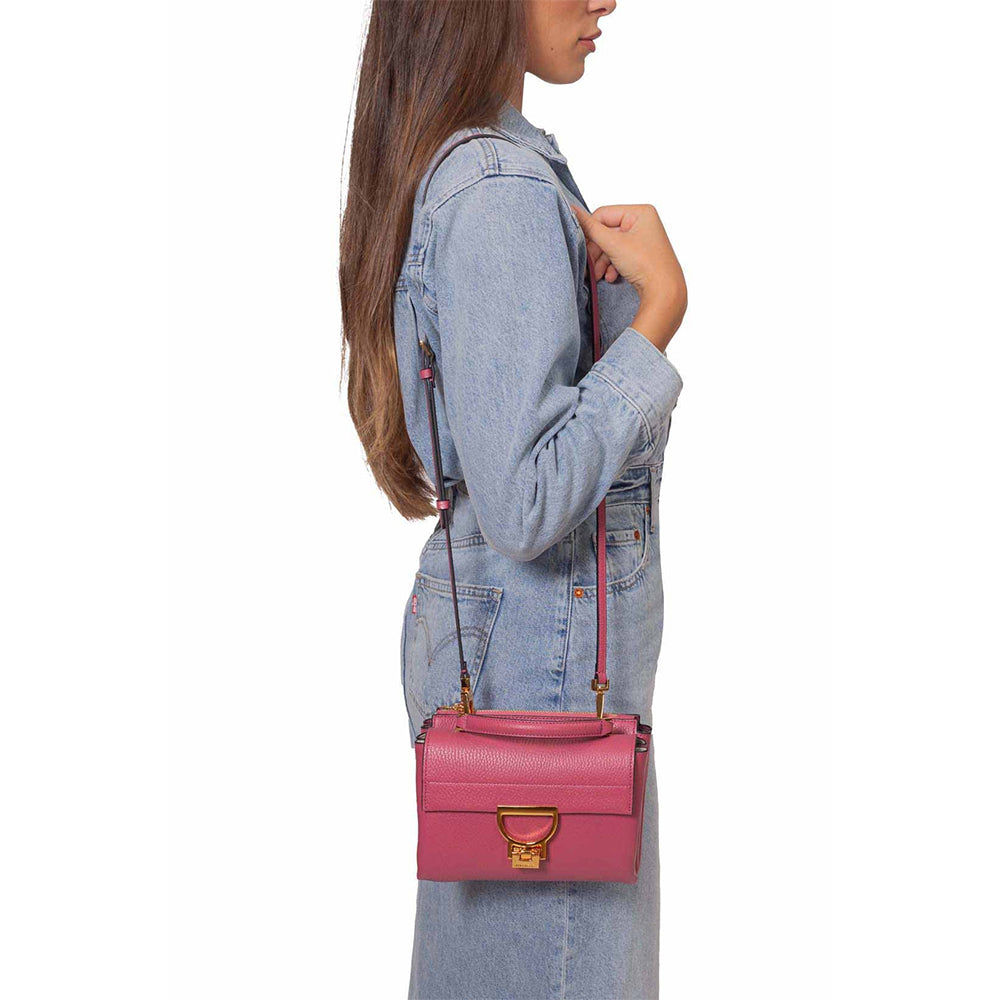 Borsa Donna a Mano con Tracolla COCCINELLE Linea Arlettis in Pelle colore Rosewood