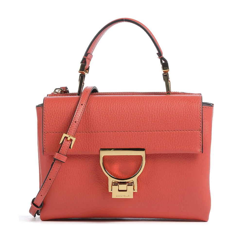 Borsa Donna a Mano con Tracolla COCCINELLE Linea Arlettis in Pelle colore Grenadine Red