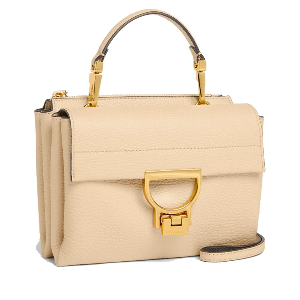 Borsa Donna a Mano con Tracolla COCCINELLE Linea Arlettis in Pelle colore Betulla