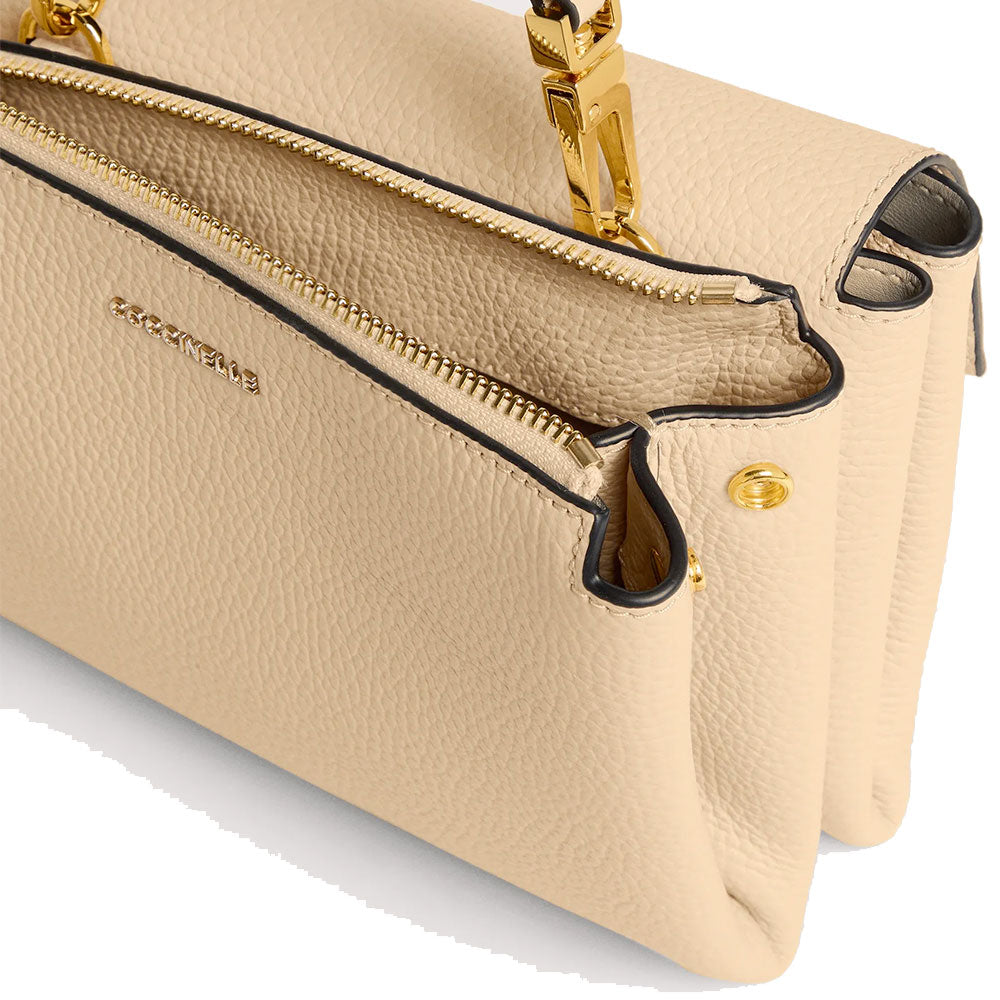 Borsa Donna a Mano con Tracolla COCCINELLE Linea Arlettis in Pelle colore Betulla