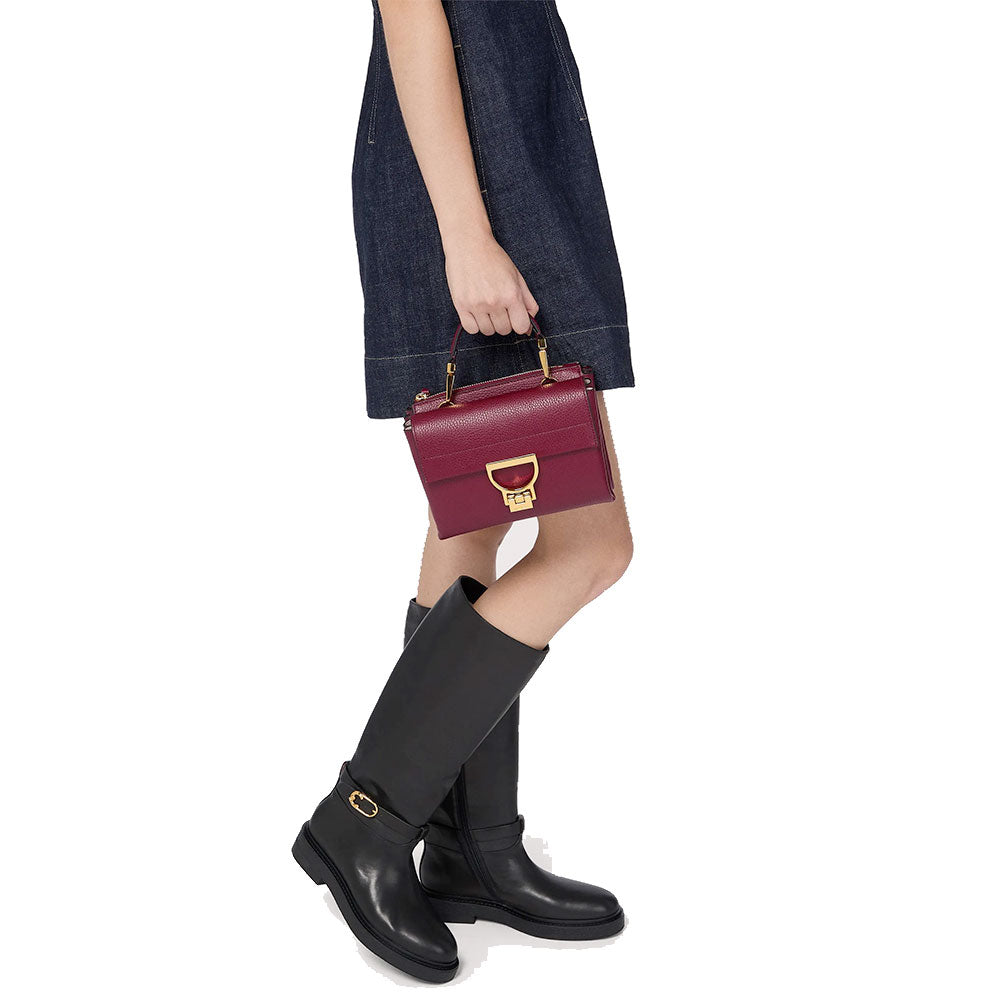 Borsa Donna a Mano con Tracolla COCCINELLE Linea Arlettis in Pelle colore Betulla