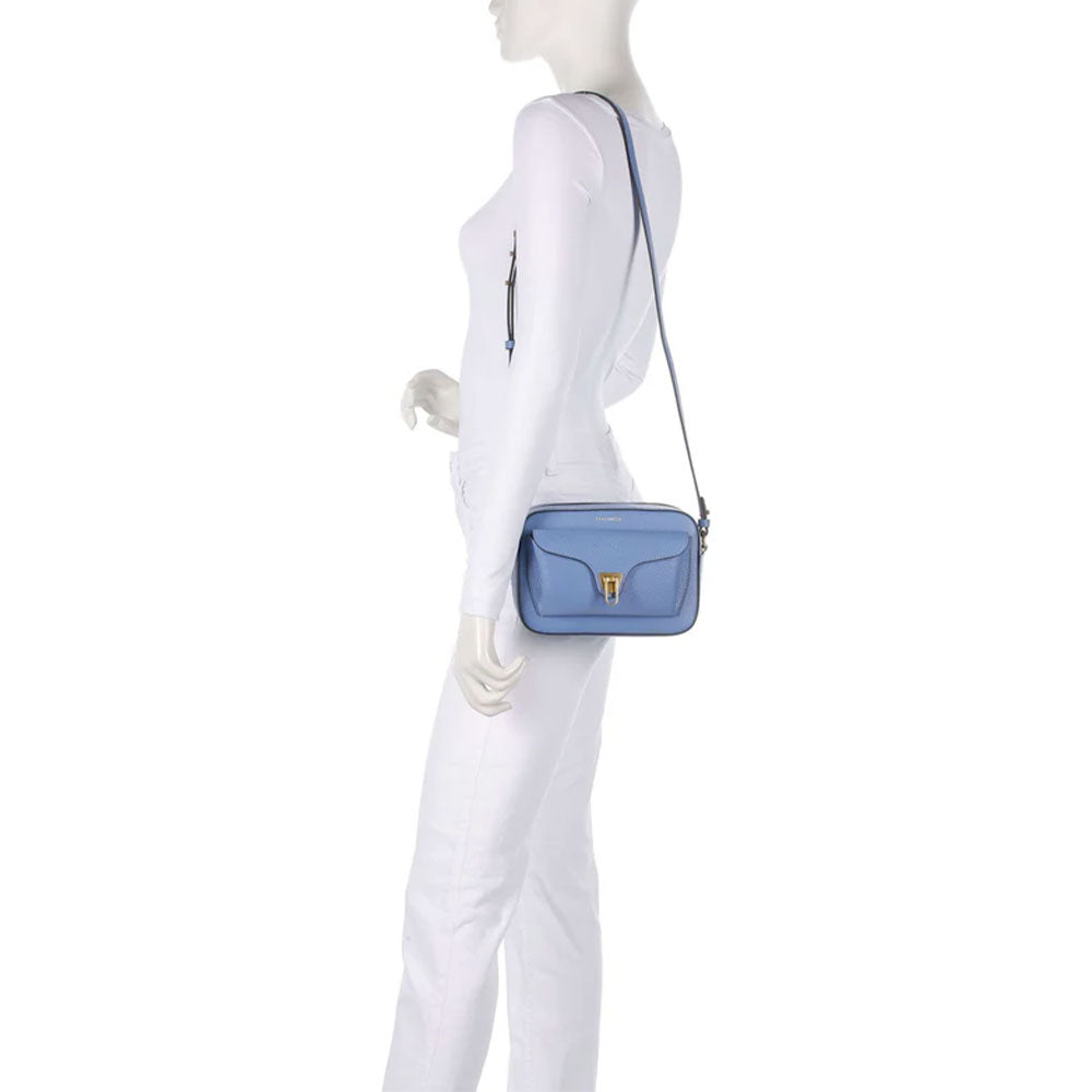 Borsa Donna a Tracolla COCCINELLE in Pelle Azul linea Beat Soft Misura Small