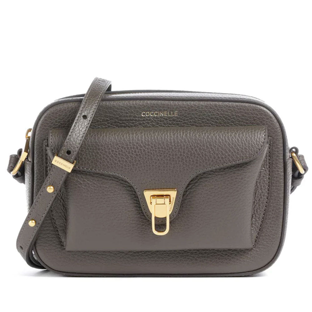 Borsa Donna a Tracolla COCCINELLE in Pelle Fango linea Beat Soft Misura Small