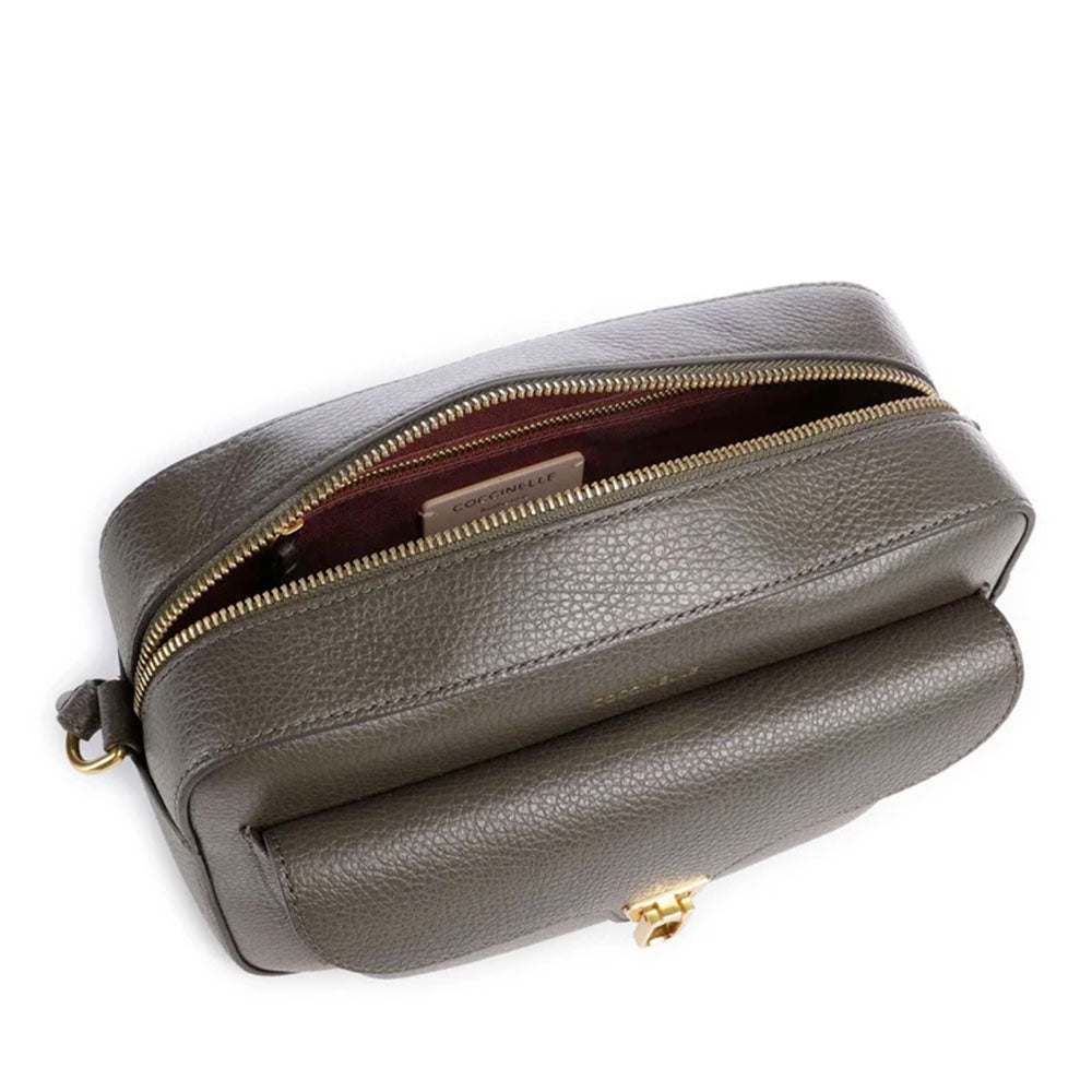 Borsa Donna a Tracolla COCCINELLE in Pelle Fango linea Beat Soft Misura Large