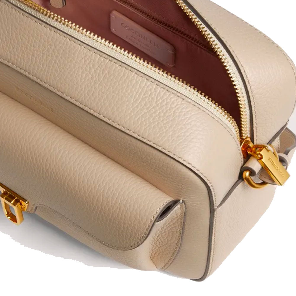 Borsa Donna a Tracolla COCCINELLE in Pelle Sandshell linea Beat Soft Misura Large