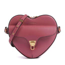 Borsa Donna a Tracolla Mini COCCINELLE linea Beat Soft in Pelle Rosewood a Forma di Cuore