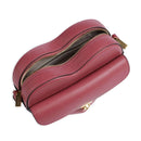 Borsa Donna a Tracolla Mini COCCINELLE linea Beat Soft in Pelle Rosewood a Forma di Cuore