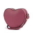 Borsa Donna a Tracolla Mini COCCINELLE linea Beat Soft in Pelle Rosewood a Forma di Cuore