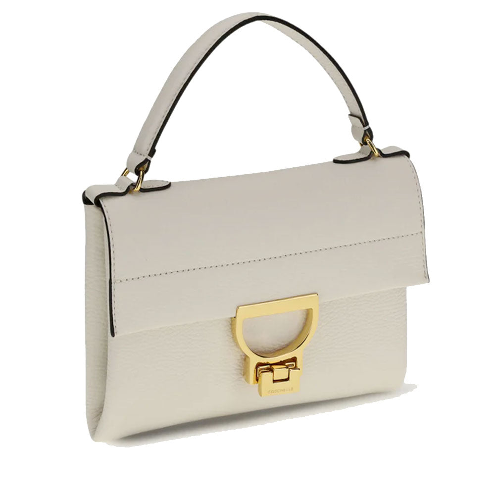 Borsa Donna a Mano con Tracolla COCCINELLE in Pelle Linea Arlettis Mini colore Pearl