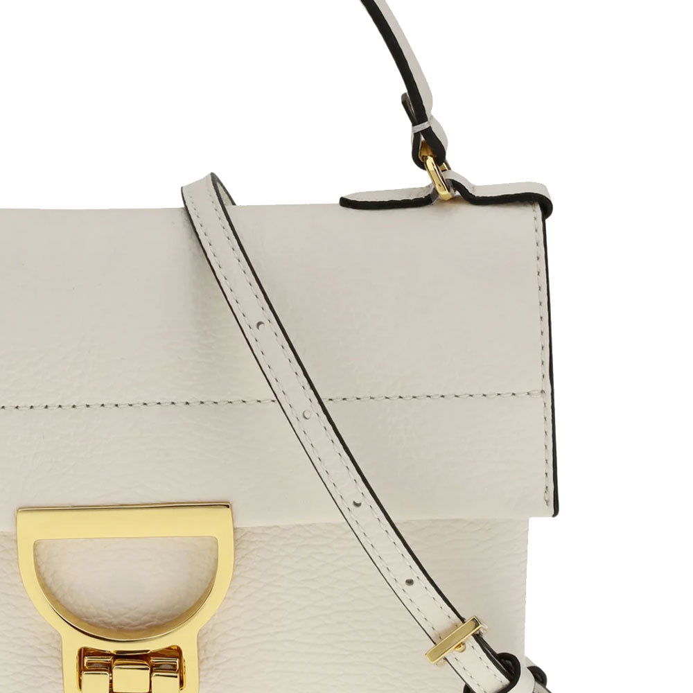 Borsa Donna a Mano con Tracolla COCCINELLE in Pelle Linea Arlettis Mini colore Pearl