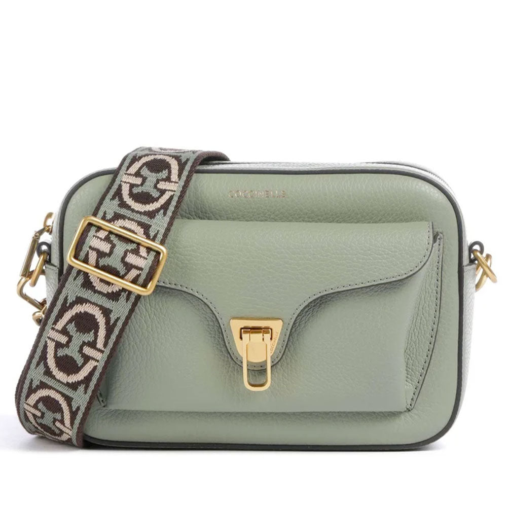 Borsa Donna a Tracolla COCCINELLE in Pelle Colore Greenery linea Beat Soft - E1NOF150201