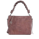 Damen-Henkeltasche COCCINELLE Modell Boheme Small aus Suede in Berry