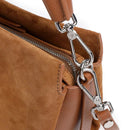 Damen-Henkeltasche COCCINELLE Modell Boheme Small aus Suede in Cognac