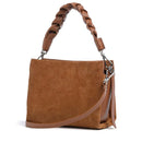 Damen-Henkeltasche COCCINELLE Modell Boheme Small aus Suede in Cognac