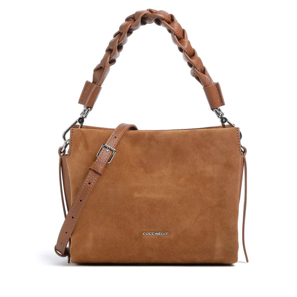 Borsa Donna a Mano COCCINELLE linea Boheme Small Suede Colore Cognac