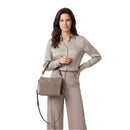 Damen-Henkeltasche COCCINELLE Modell Boheme Small aus Suede in Fango