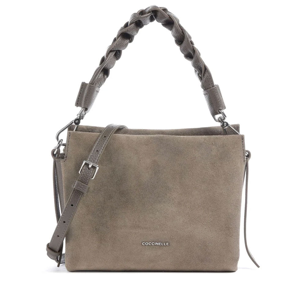 Borsa Donna a Mano COCCINELLE linea Boheme Small Suede Colore Fango