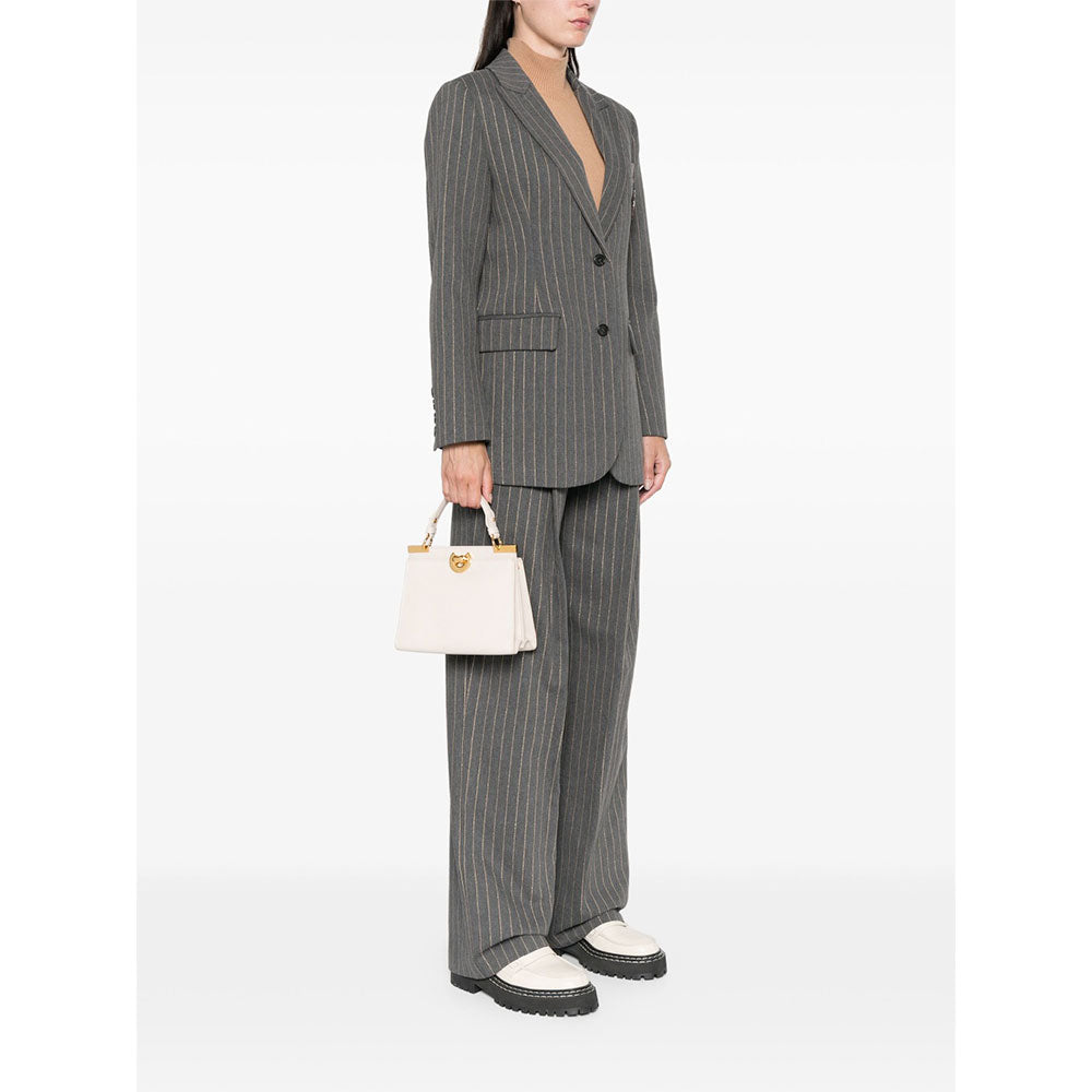 Borsa Donna a Mano COCCINELLE linea Binxie Small in Pelle Brillant White