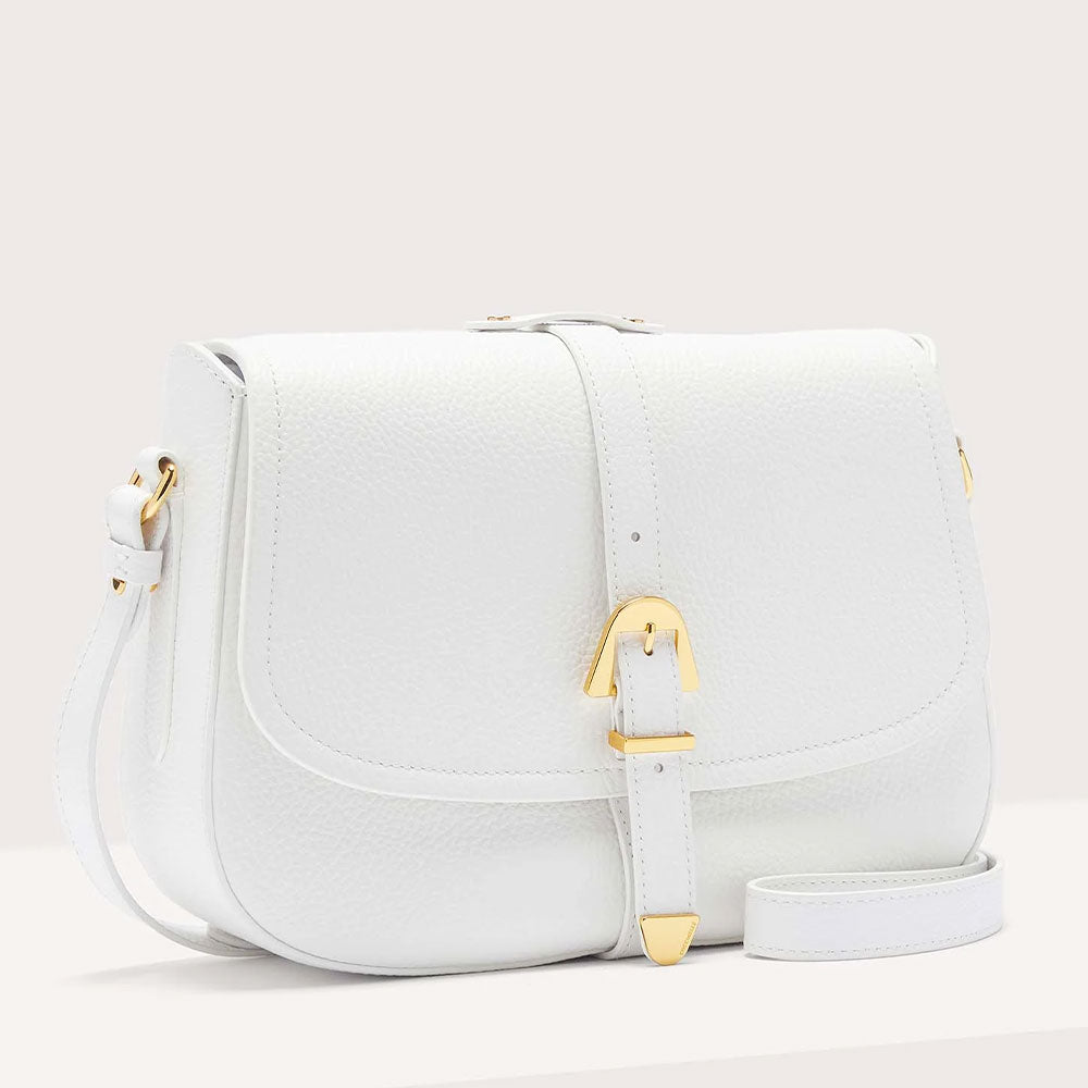 Borsa Donna a Tracolla COCCINELLE in Pelle Linea Magalù colore Brillant White