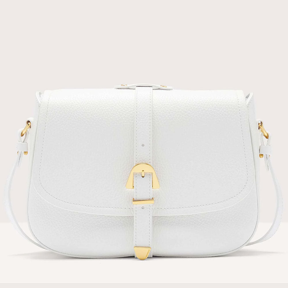 Borsa Donna a Tracolla COCCINELLE in Pelle Linea Magalù colore Brillant White