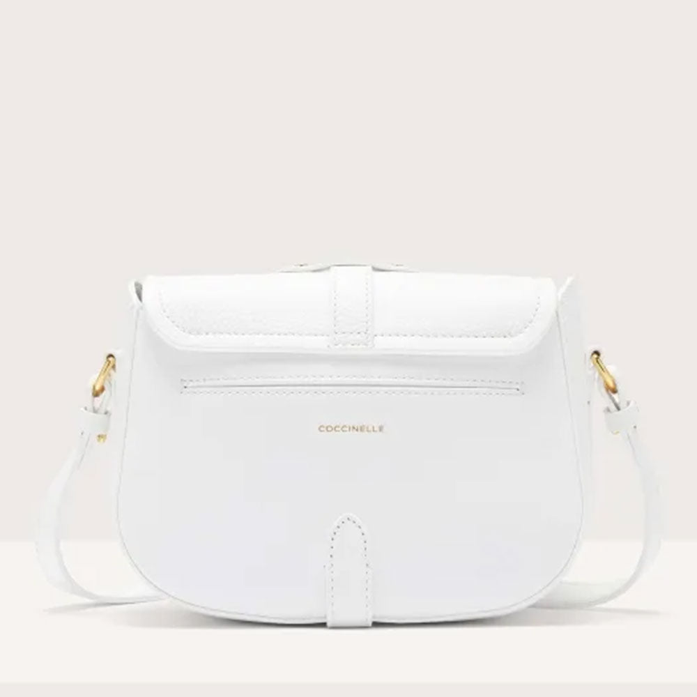 Borsa Donna a Tracolla COCCINELLE in Pelle Linea Magalù Small colore Brillant White