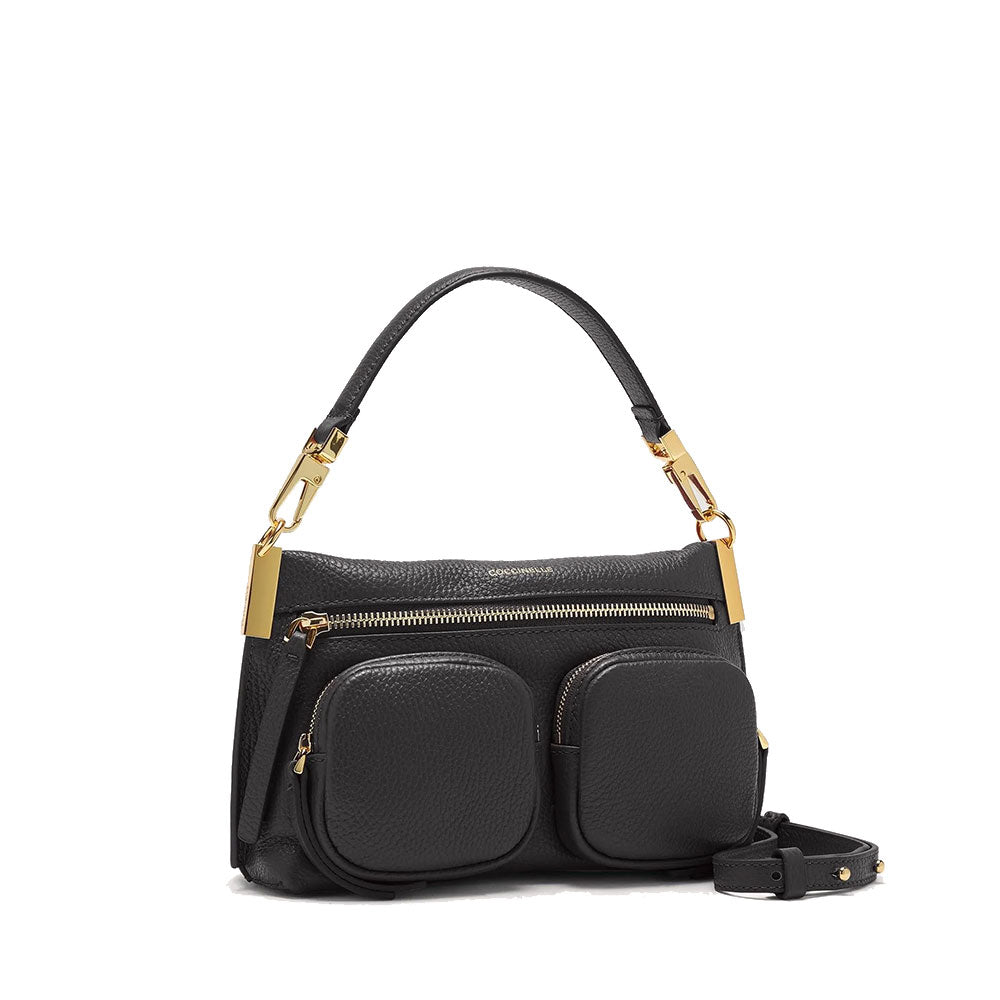 Borsa Donna a Mano con Tracolla COCCINELLE linea Hyle Small in Pelle Nera