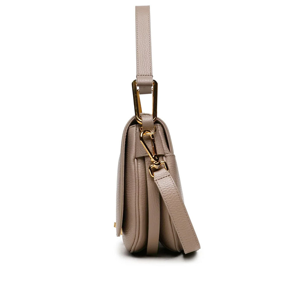 Borsa Donna a Mano con Tracolla COCCINELLE linea Magie Soft Medium in Pelle colore Warm Taupe