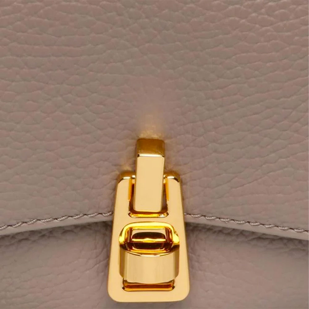 Borsa Donna a Mano con Tracolla COCCINELLE linea Magie Soft Medium in Pelle colore Warm Taupe