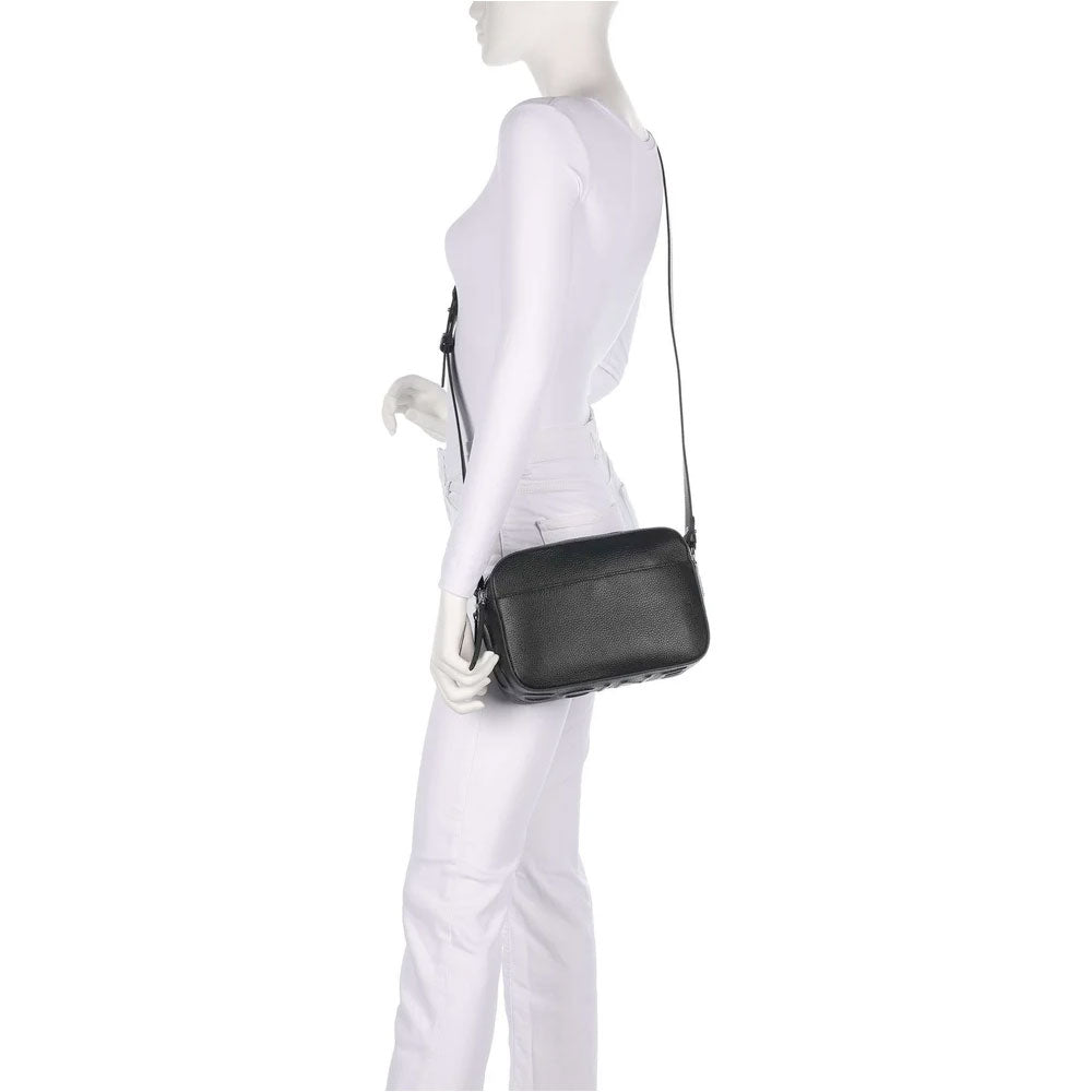 Women's Leather Camera Crossbody Bag COCCINELLE Myrtha in Black