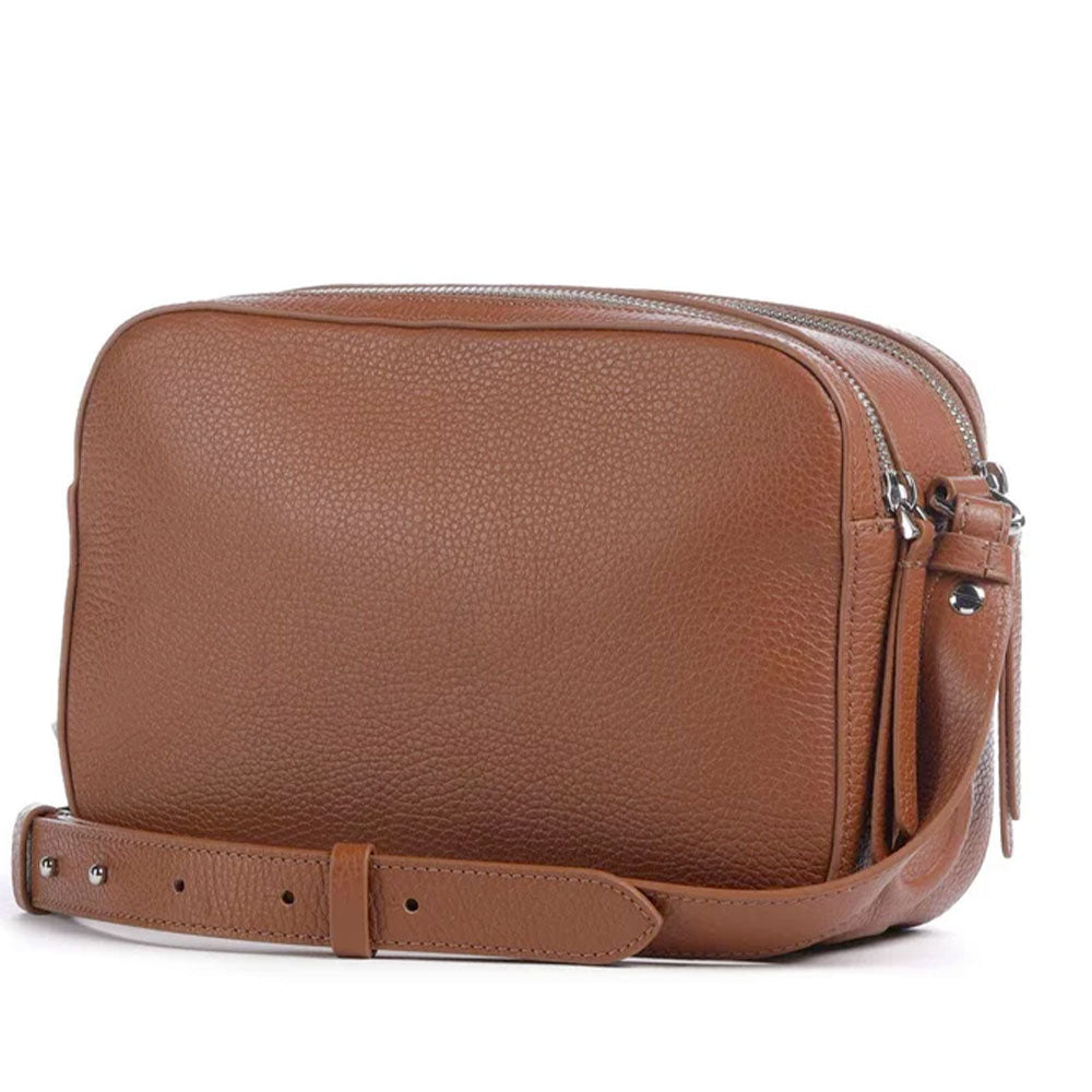 Borsa Donna Camera Bag a Tracolla COCCINELLE in Pelle Linea Myrtha colore Cognac