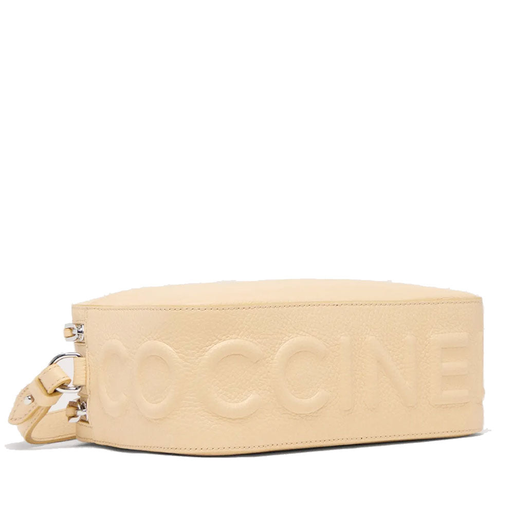 Women's Leather Camera Crossbody Bag COCCINELLE Myrtha in Birch