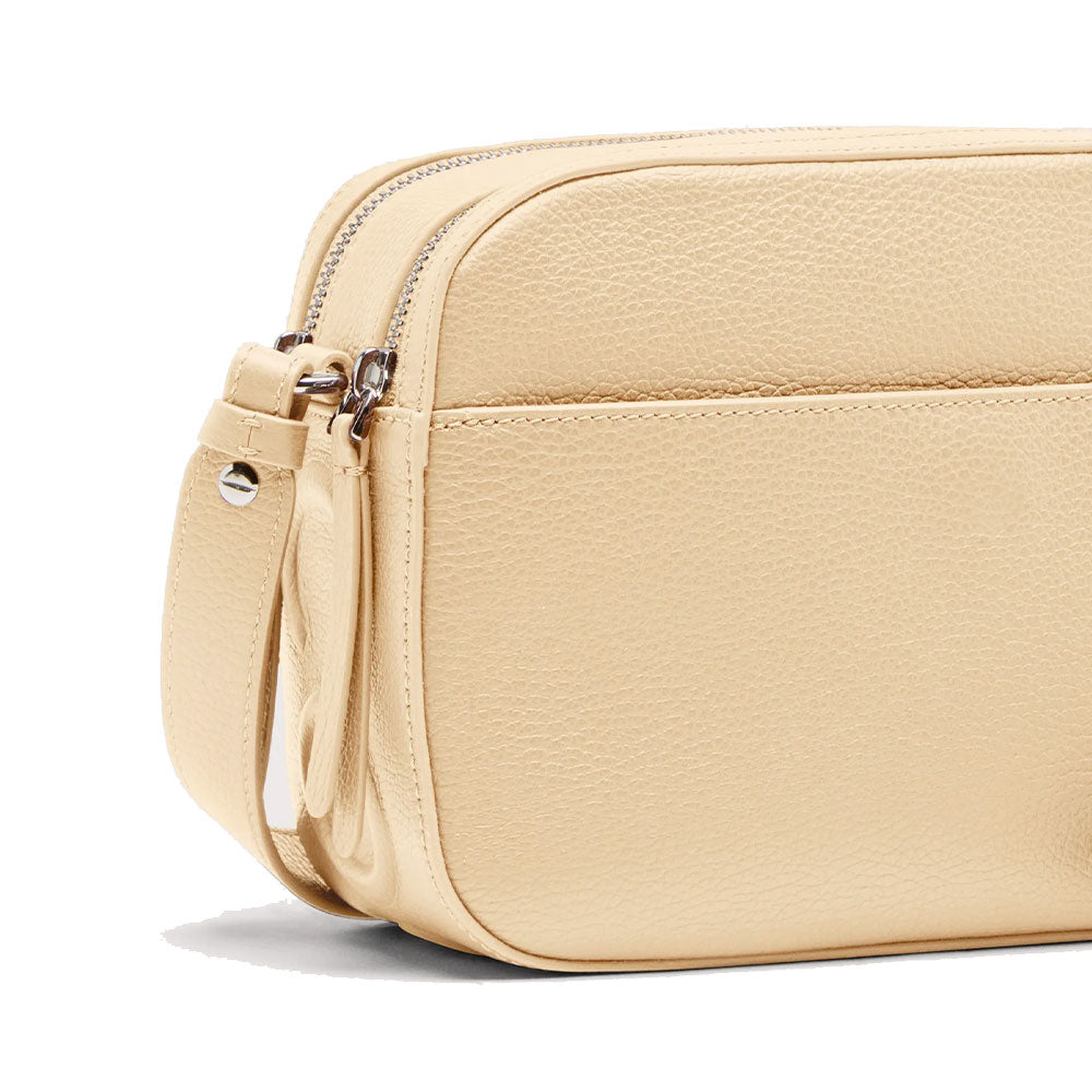 Women's Leather Camera Crossbody Bag COCCINELLE Myrtha in Birch