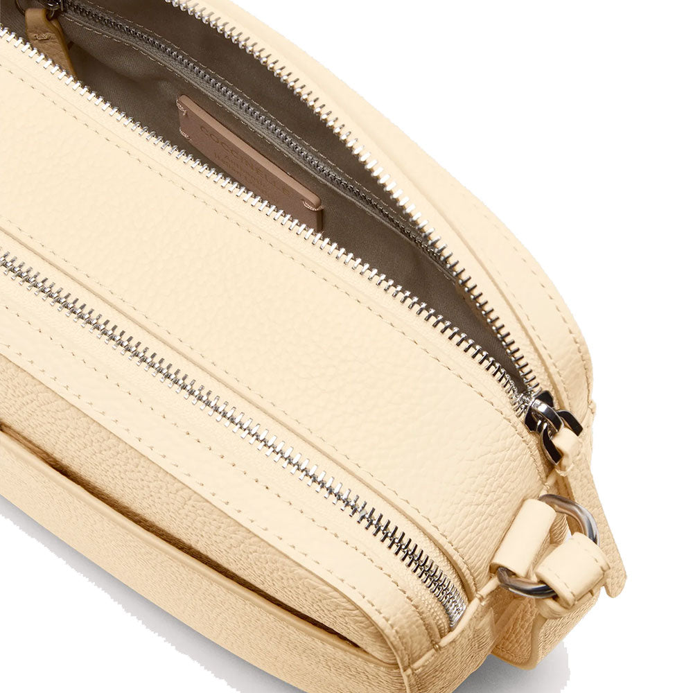 Women's Leather Camera Crossbody Bag COCCINELLE Myrtha in Birch