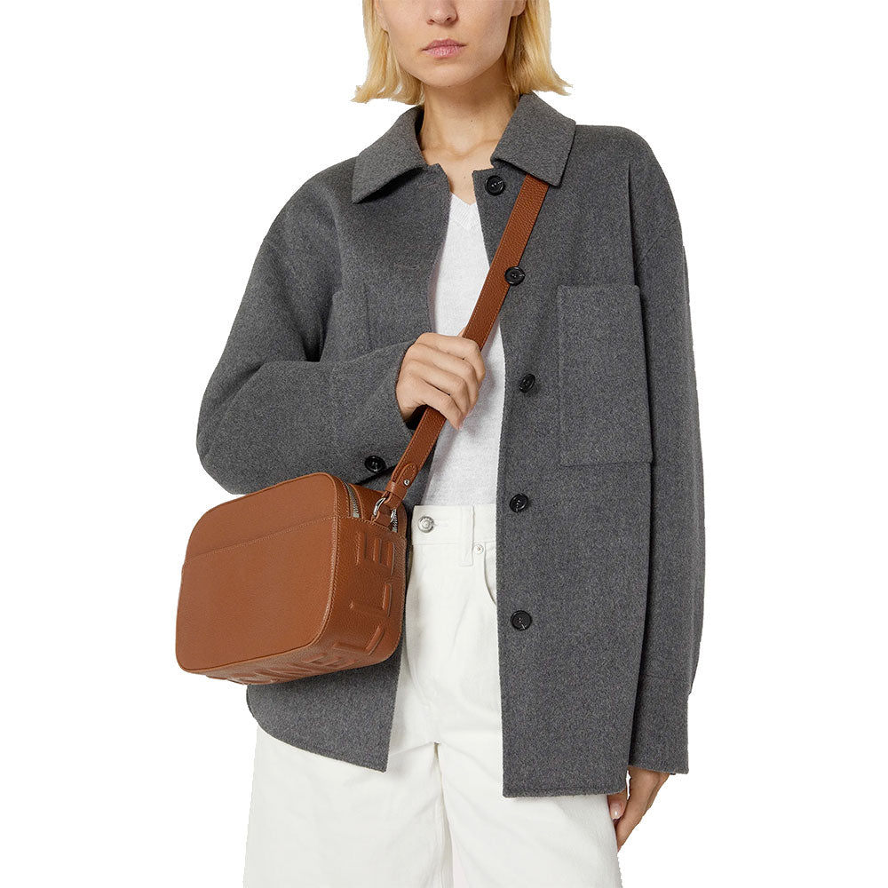 Borsa Donna Camera Bag a Tracolla COCCINELLE in Pelle Linea Myrtha colore Cognac