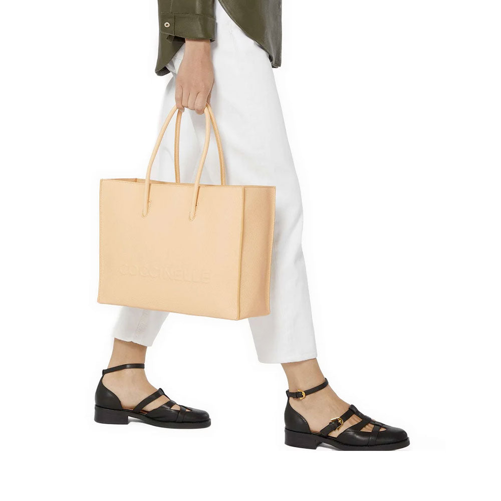 Women's Leather Shoulder Bag COCCINELLE Myrtha in Betulla