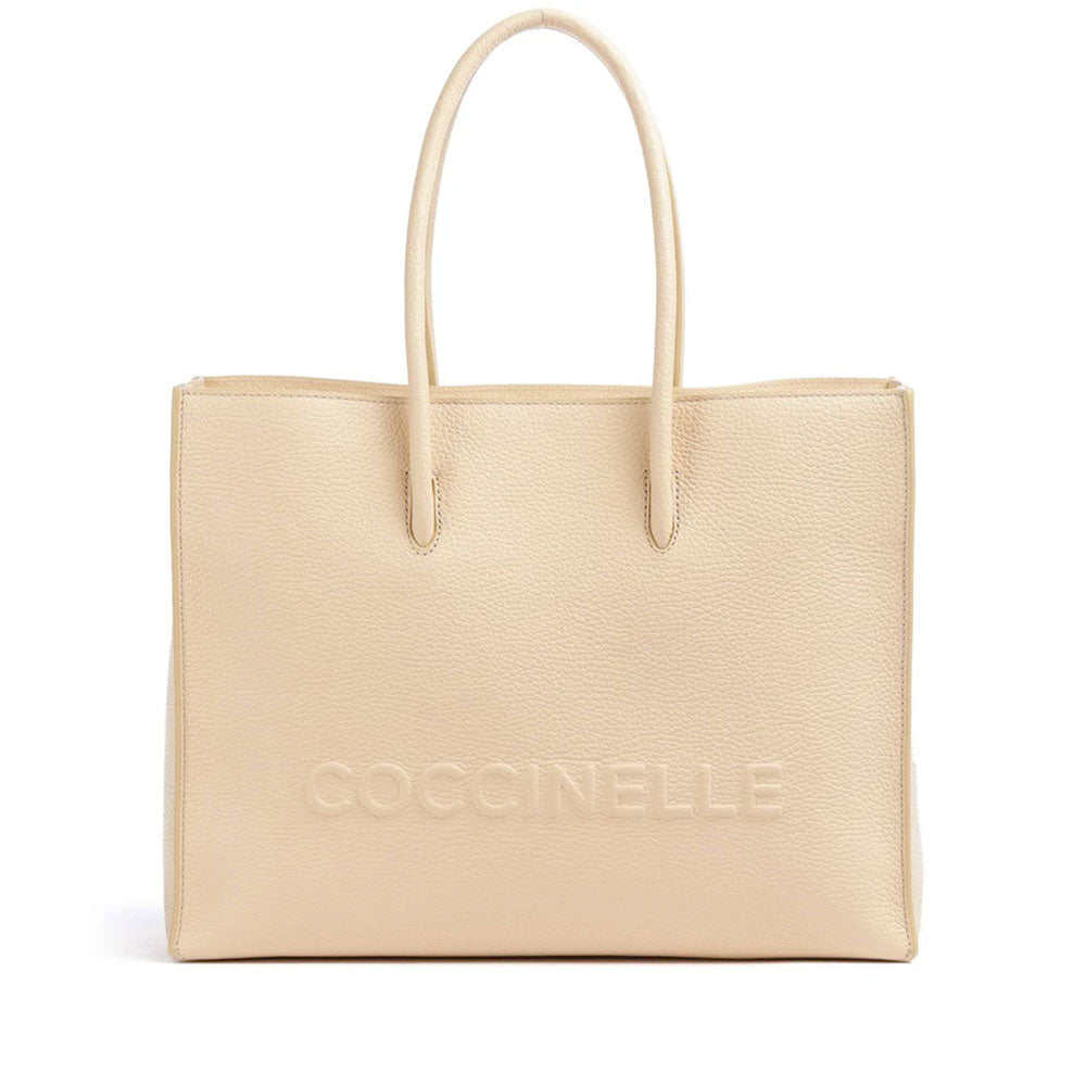 Borsa Donna a Spalla COCCINELLE in Pelle Linea Myrtha colore Betulla