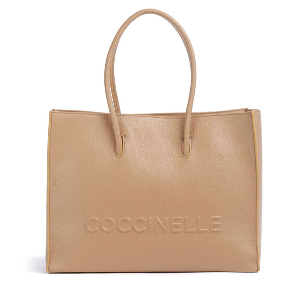 Borsa Donna a Spalla COCCINELLE in Pelle Linea Myrtha colore Skin