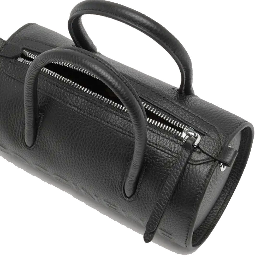 Women's Black Leather Bowling Handbag COCCINELLE Myrtha