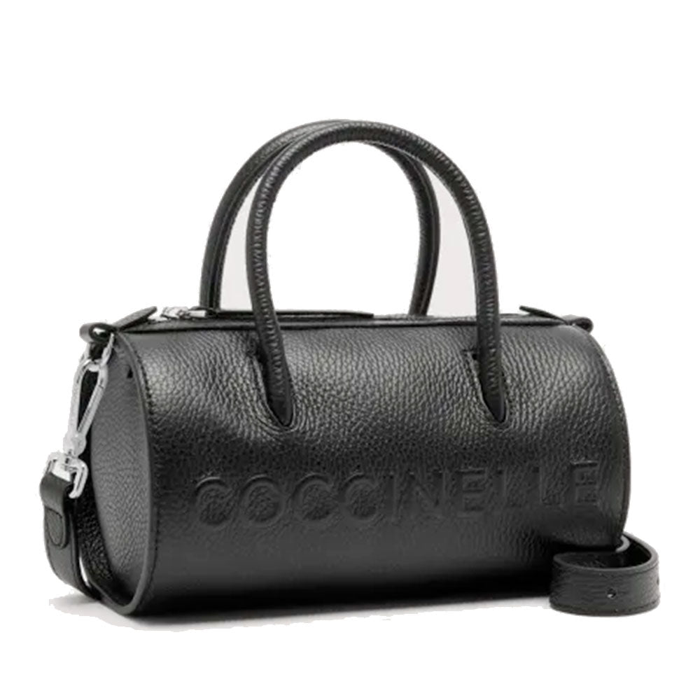 Women's Black Leather Bowling Handbag COCCINELLE Myrtha