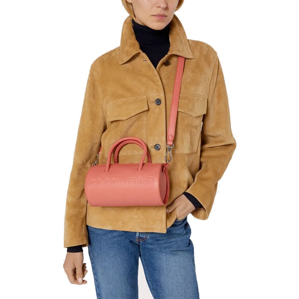 Women's Black Leather Bowling Handbag COCCINELLE Myrtha