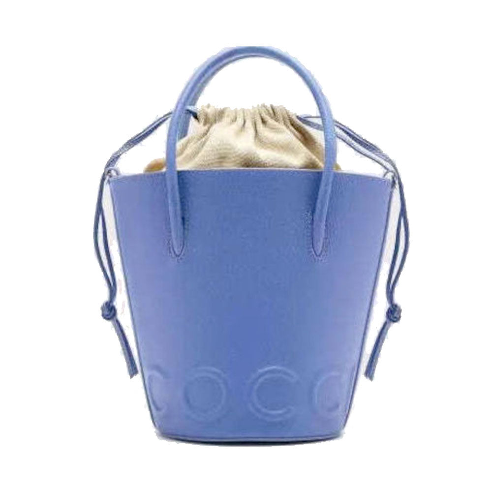 Borsa Donna a Mano a Secchiello COCCINELLE in Pelle Linea Myrtha colore Azul